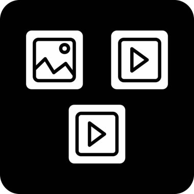 Oynayın. Web simgesi basit illüstrasyon