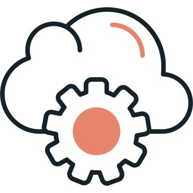 Bulut ayarları vektör simgesi