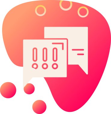 Sohbet iletisi yorumu simgesi yumuşak biçimli