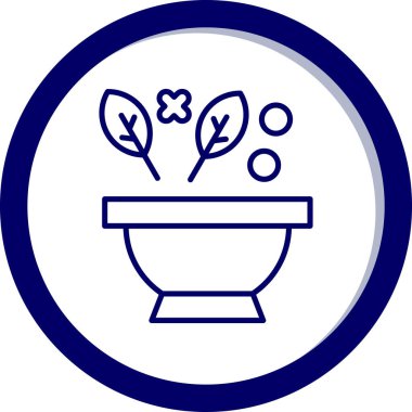 Saksı ikonunda bitkiler. vektör tasarımı