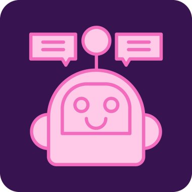 Bir robot simgesinin vektör illüstrasyonu