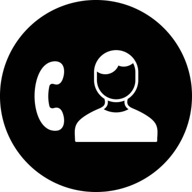 Çağrı merkezi simgesi. Web tasarımı için basit telefon vektör simgesi çizimi