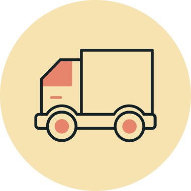Kamyon. Web simgesi basit illüstrasyon