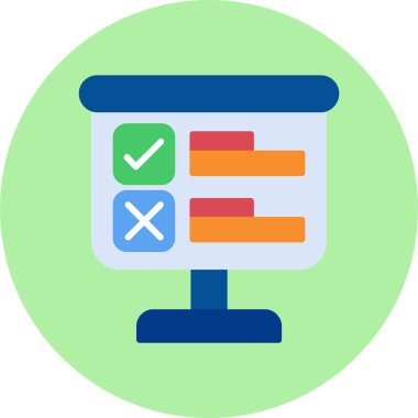 Tamam. Web simgesi basit illüstrasyon