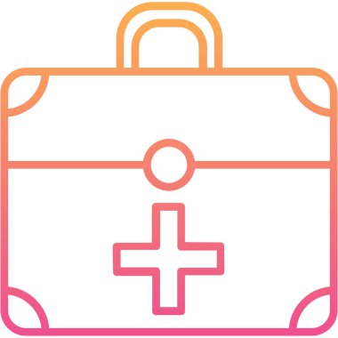 Tıbbi haç çantasının vektör çizimi