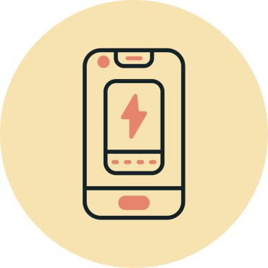 cep telefonu vektör çizgisi simgesi