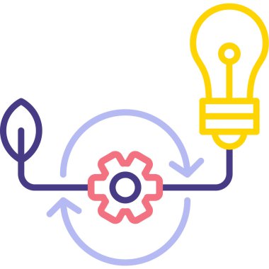 Fikir simgesi vektörü. İnce çizgi işareti. izole edilmiş sınır sembolü çizimi