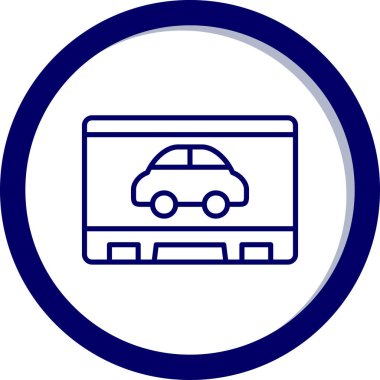 araba simgesi vektör illüstrasyonu