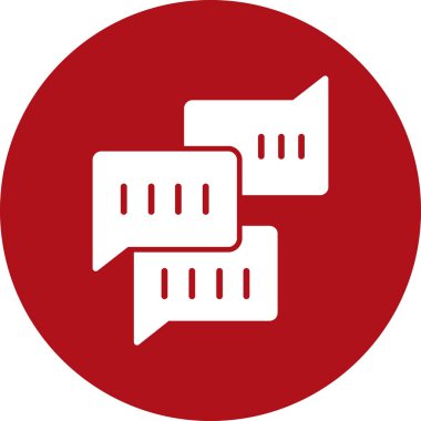 baloncuk sohbet iletişim simgesi düz biçimli