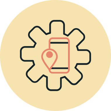 cep telefonu simgesi, basit vektör illüstrasyonu