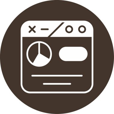 Tek bir izole simgenin vektör illüstrasyonu