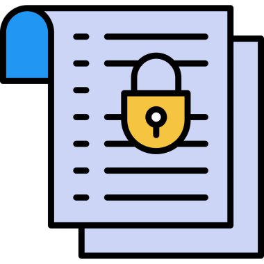 belge kilit güvenlik simgesi