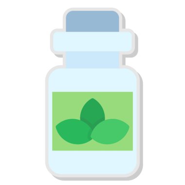 Yonca ikonlu yonca şişesi, düz stil..