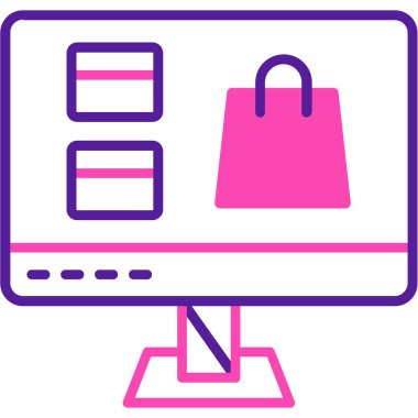 Alışveriş. Web simgesi basit illüstrasyon