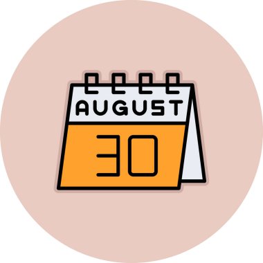 3 Ağustos takvim simgesi tasarım vektörü illüstrasyonu