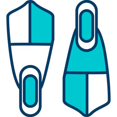 Bir mavi ve beyaz renk simgesinin vektör illüstrasyonu