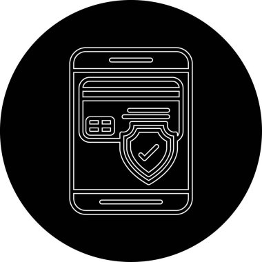 Cep telefonu simgesinin vektör illüstrasyonu