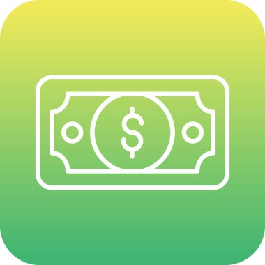 Dolar vektör renk simgesi