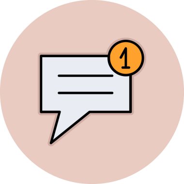 Sohbet mesajı vektör illüstrasyonu