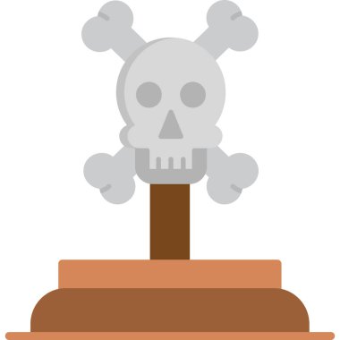 Cadılar Bayramı düz ikon vektör çizimi