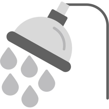 Duş düz vektör simgesi