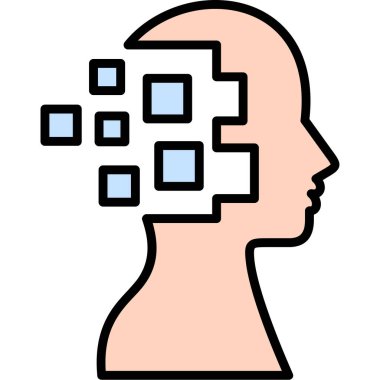 baş insan beyni vektör çizimi tasarımı