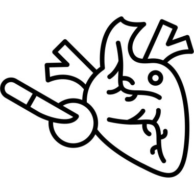 Çizgi film kalbi çiziyor.