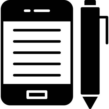 Telefon ve kalem simgesi