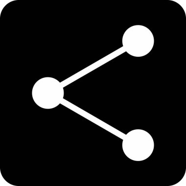 beyaz arkaplanda izole edilmiş paylaşım simgesi ve vektör illüstrasyonu