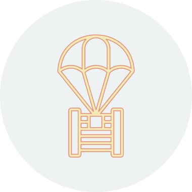 Sıcak hava balonu hattı ve renk simgesi, konsept vektör tasarımı, hava balonu ve sıcak hava balonu işareti, dış hatlar tarzı ikon, web üzerinde vektör çizimi