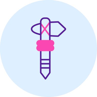 Bir kılıç simgesinin vektör illüstrasyonu