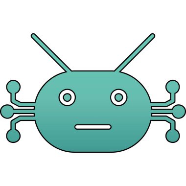 Şirin bir robotun vektör çizimi