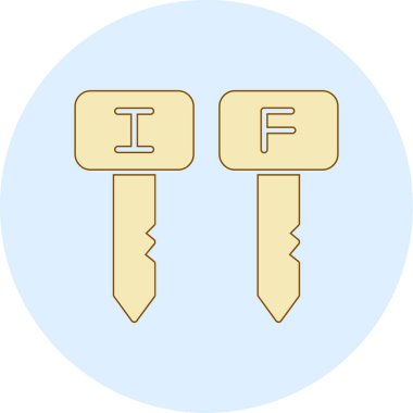 Anahtar simgesi vektör illüstrasyonu