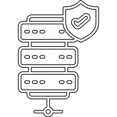 Güvenli asma kilit vektör çizimi tasarımı