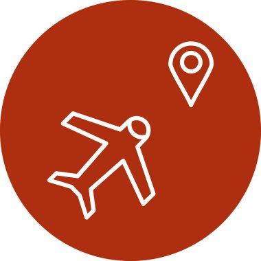 Uçak simgesinin vektör illüstrasyonu