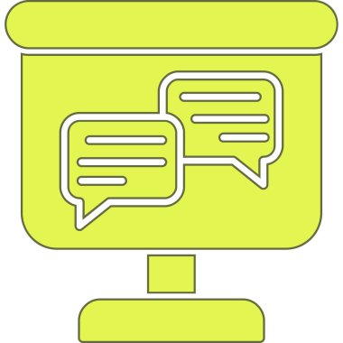 Konuşma balonu simgesinin illüstrasyon tasarımı