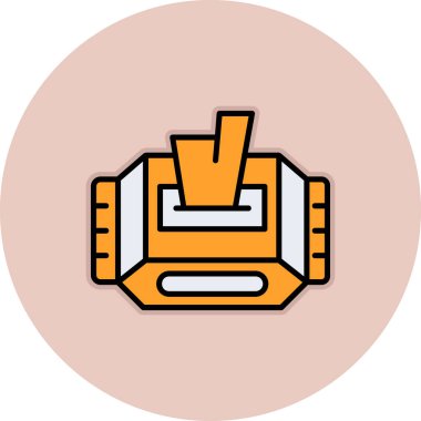 Benzersiz Robot Vektör Satırı Simgesi