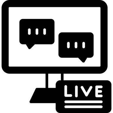 Canlı yayın simgesi. vektör illüstrasyonu