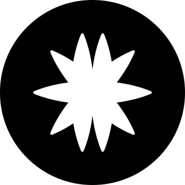 Bir yıldız simgesinin vektör illüstrasyonu