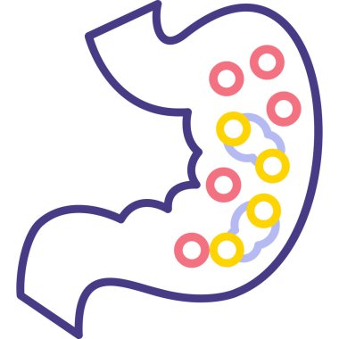 mide ikonu vektör illüstrasyonu