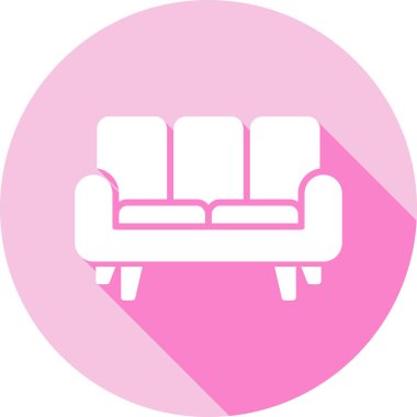 Kanepe. Web simgesi basit illüstrasyon