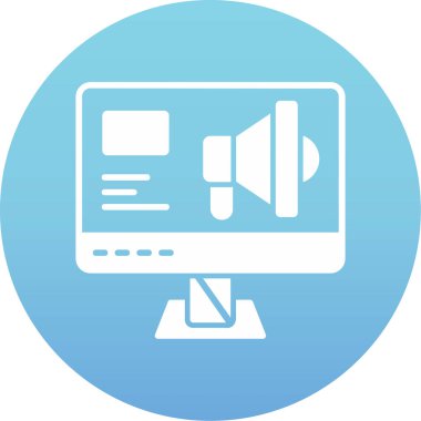 Bir dizüstü bilgisayar simgesinin vektör illüstrasyonu