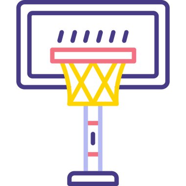 Basketbol sepet simge vektör çizim