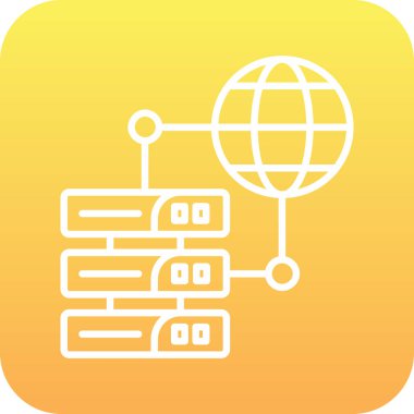 Uygulama simgesi, dijital ağın vektör illüstrasyonu