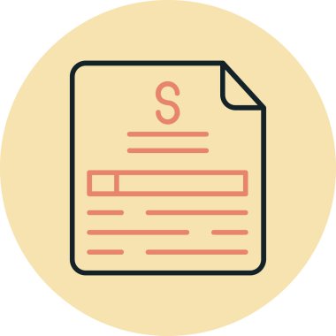 Belge. Web simgesi vektör illüstrasyonu