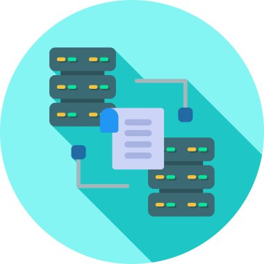sunucu veritabanı veri simgesi düz biçimli