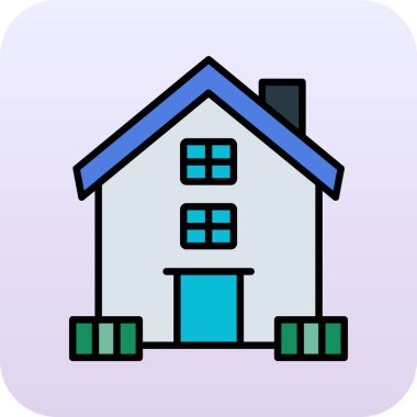 Ev simgesi, vektör illüstrasyon tasarımı