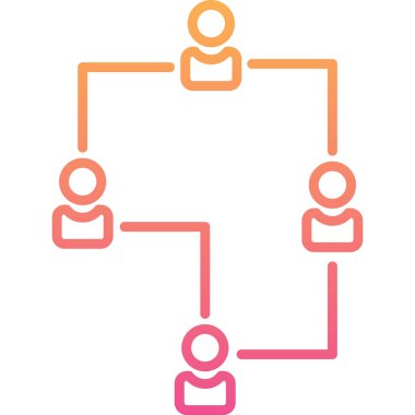 Sosyal ağ simgesi. özet çizimi