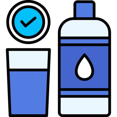 Su. Web simgesi basit illüstrasyon