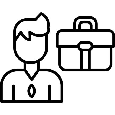 Çanta simgesi olan iş adamı çantası